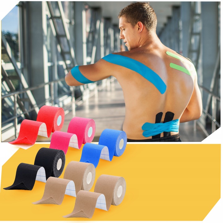 6x TAŚMA KINEZJOLOGICZNA TEJPY KINESIO KINESIOTAPING 5cmx5m TAPE Stan opakowania oryginalne